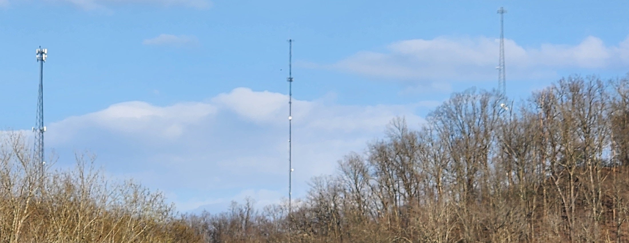 Towers on hill near Barboursville, WV